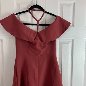 NWT GB dusty rose colored women’s small romper with choker neck